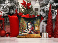Load image into Gallery viewer, Japanese Chin and Santa Claus Throw Pillow - 14x14 Decorative Pillow – Art for Your Home &amp; Patio