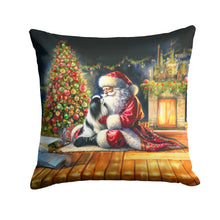 Load image into Gallery viewer, Japanese Chin and Santa Claus Throw Pillow - 14x14 Decorative Pillow – Art for Your Home &amp; Patio