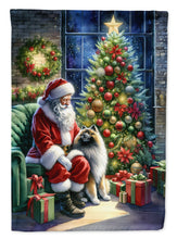 Load image into Gallery viewer, Keeshond and Santa Claus House Flag