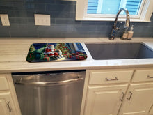 Load image into Gallery viewer, Keeshond and Santa Claus Dish Drying Mat