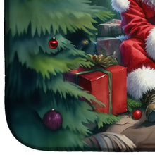 Load image into Gallery viewer, Keeshond and Santa Claus Dish Drying Mat