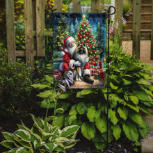 Load image into Gallery viewer, Keeshond with Santa Garden Flag – Christmas Dog Yard Decor