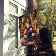 Load image into Gallery viewer, Labrador Retriever and Santa Claus House Flag