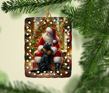 Load image into Gallery viewer, Labrador Retriever and Santa Claus Porcelain Ornament