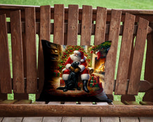 Load image into Gallery viewer, Labrador Retriever and Santa Claus Throw Pillow - 14x14 Decorative Pillow – Art for Your Home &amp; Patio