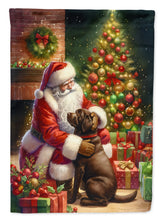 Load image into Gallery viewer, Labrador Retriever and Santa Claus House Flag