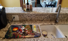 Load image into Gallery viewer, Labrador Retriever and Santa Claus Dish Drying Mat