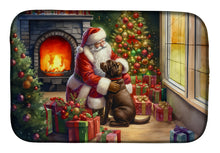 Load image into Gallery viewer, Labrador Retriever and Santa Claus Dish Drying Mat