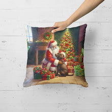 Load image into Gallery viewer, Labrador Retriever and Santa Claus Throw Pillow