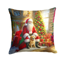 Load image into Gallery viewer, Labrador Retriever and Santa Claus Throw Pillow - 14x14 Decorative Pillow – Art for Your Home &amp; Patio