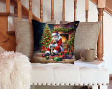 Load image into Gallery viewer, Lakeland Terrier and Santa Claus Throw Pillow - 14x14 Decorative Pillow – Art for Your Home &amp; Patio