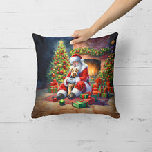 Load image into Gallery viewer, Lakeland Terrier and Santa Claus Throw Pillow