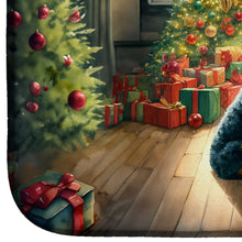 Load image into Gallery viewer, Lancashire Heeler and Santa Claus Dish Drying Mat