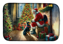 Load image into Gallery viewer, Lancashire Heeler and Santa Claus Dish Drying Mat