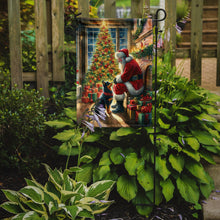 Load image into Gallery viewer, Lancashire Heeler with Santa Garden Flag – Christmas Dog Yard Decor