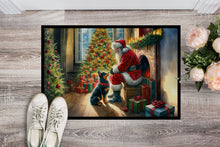 Load image into Gallery viewer, Lancashire Heeler and Santa Claus Doormat