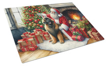 Load image into Gallery viewer, Leonberger and Santa Claus Glass Cutting Boards – Durable, Decorative Kitchen Art