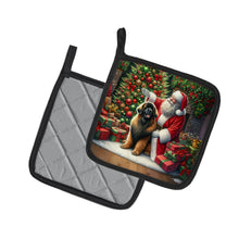 Load image into Gallery viewer, Leonberger and Santa Claus Pot Holders - Set of 2 Decorative Kitchen Helpers | Made in the USA