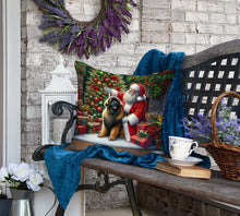 Load image into Gallery viewer, Leonberger and Santa Claus Throw Pillow