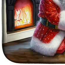 Load image into Gallery viewer, Lhasa Apso and Santa Claus Dish Drying Mat
