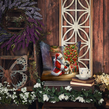Load image into Gallery viewer, Lhasa Apso and Santa Claus Throw Pillow