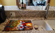 Load image into Gallery viewer, Maltese and Santa Claus Dish Drying Mat
