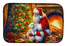 Load image into Gallery viewer, Maltese and Santa Claus Dish Drying Mat