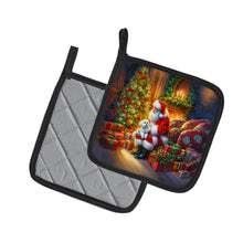 Load image into Gallery viewer, Maltese and Santa Claus Pot Holders - Set of 2 Decorative Kitchen Helpers | Made in the USA