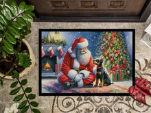 Load image into Gallery viewer, Manchester Terrier and Santa Claus Doormat