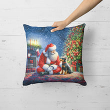 Load image into Gallery viewer, Manchester Terrier and Santa Claus Throw Pillow