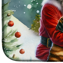 Load image into Gallery viewer, Mastiff and Santa Claus Dish Drying Mat