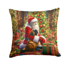 Load image into Gallery viewer, Mastiff and Santa Claus Throw Pillow