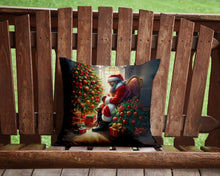 Load image into Gallery viewer, Miniature Pinscher and Santa Claus Throw Pillow - 14x14 Decorative Pillow – Art for Your Home &amp; Patio