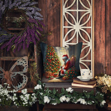 Load image into Gallery viewer, Miniature Pinscher and Santa Claus Throw Pillow