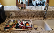 Load image into Gallery viewer, Newfoundland and Santa Claus Dish Drying Mat