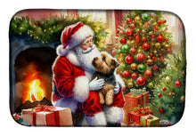 Load image into Gallery viewer, Norfolk Terrier and Santa Claus Dish Drying Mat