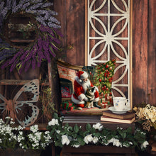 Load image into Gallery viewer, Norwegian Elkhound and Santa Claus Throw Pillow