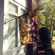 Load image into Gallery viewer, Old English Sheepdog and Santa Claus House Flag
