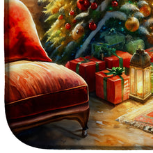 Load image into Gallery viewer, Old English Sheepdog and Santa Claus Dish Drying Mat