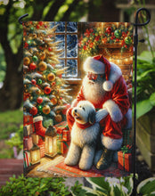 Load image into Gallery viewer, Old English Sheepdog with Santa Garden Flag – Christmas Dog Yard Decor