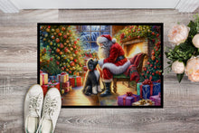 Load image into Gallery viewer, Portuguese Water Dog and Santa Claus Doormat