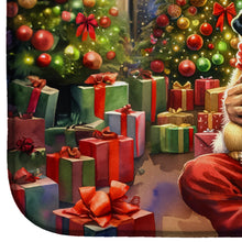Load image into Gallery viewer, Fawn Pug and Santa Claus Dish Drying Mat