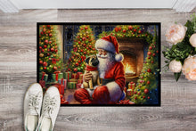 Load image into Gallery viewer, Fawn Pug and Santa Claus Doormat