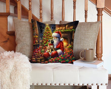 Load image into Gallery viewer, Fawn Pug and Santa Claus Throw Pillow - 14x14 Decorative Pillow – Art for Your Home &amp; Patio