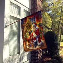 Load image into Gallery viewer, Rhodesian Ridgeback and Santa Claus House Flag