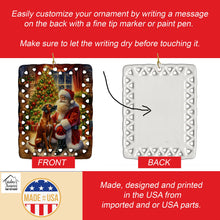 Load image into Gallery viewer, Rhodesian Ridgeback and Santa Claus Porcelain Ornament