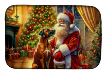 Load image into Gallery viewer, Rhodesian Ridgeback and Santa Claus Dish Drying Mat