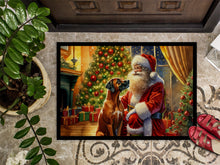Load image into Gallery viewer, Rhodesian Ridgeback and Santa Claus Doormat-24x36 Indoor / Outdoor Rug | Made in USA
