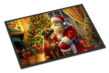 Load image into Gallery viewer, Rhodesian Ridgeback and Santa Claus Doormat