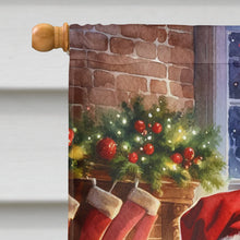 Load image into Gallery viewer, Rottweiler and Santa Claus House Flag